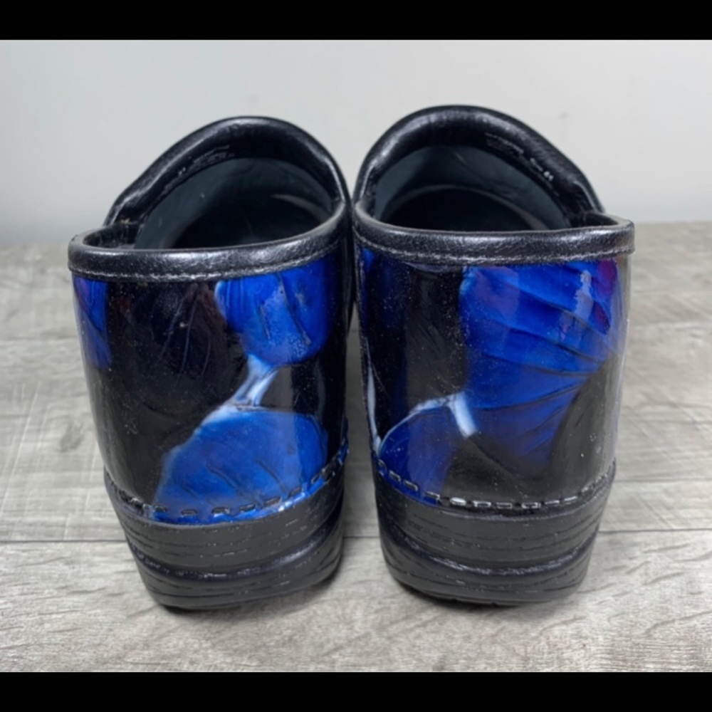Dansko Professional Marbled Blue Leather Women's Clogs Shoes Mules Size 10.5-11 - Picture 6 of 9